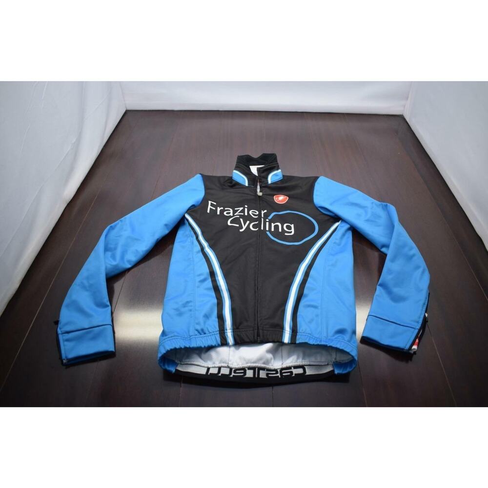 Castelli Cycling Jersey Full Zip Blue Long Sleeve Mens Size XXS‎ XXSMALL
